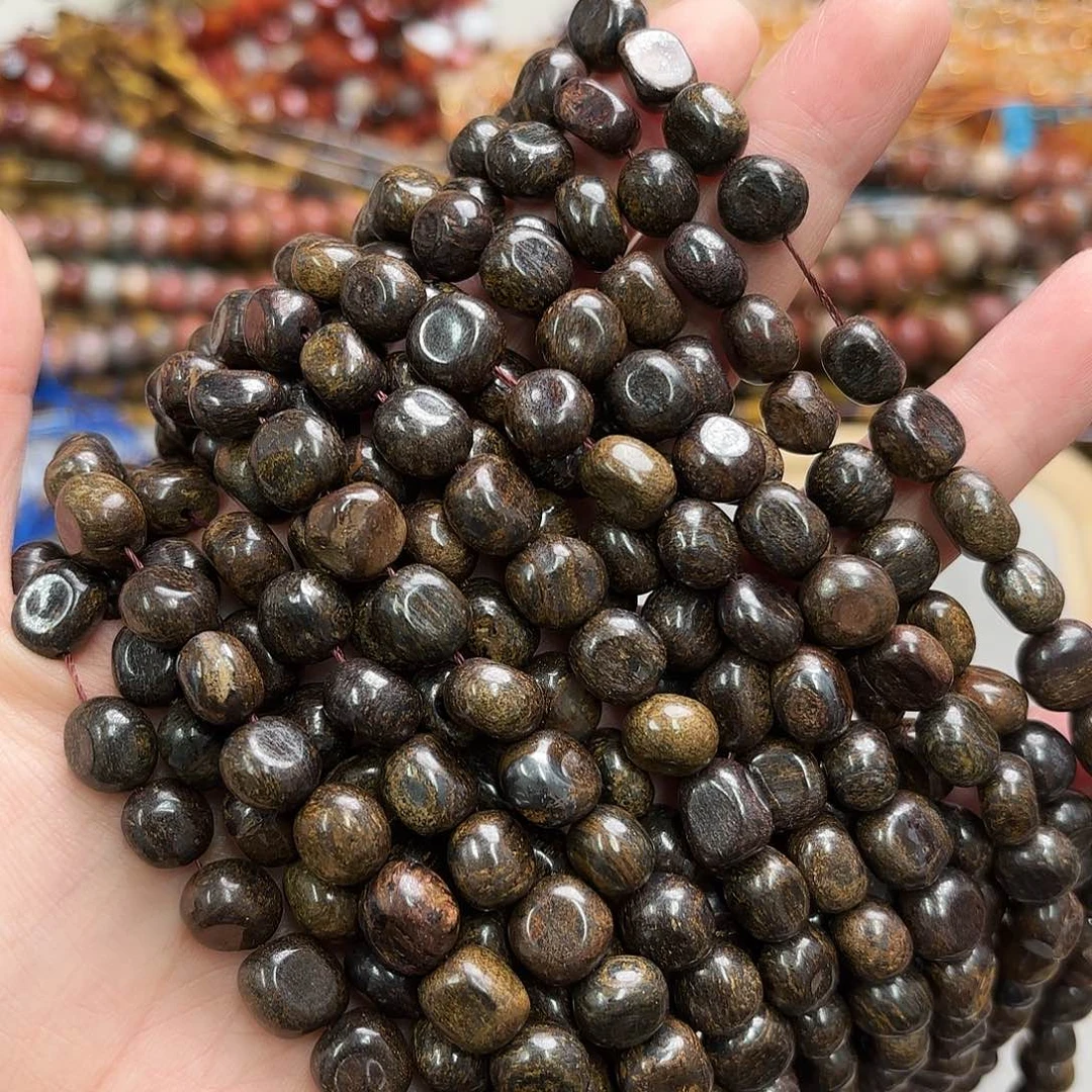 玛瑙/玉髓未镶嵌珠宝半成品8-10古铜辉随行一条