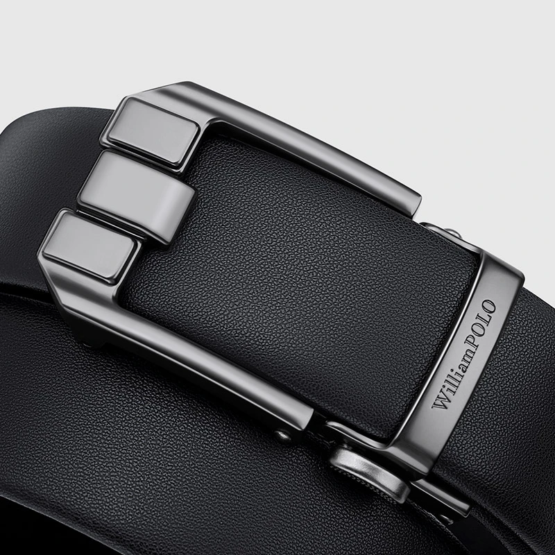 保罗真牛皮带仿针扣腰帶时尚百搭扣褲腰帶男商务休闲穿搭2025爆款