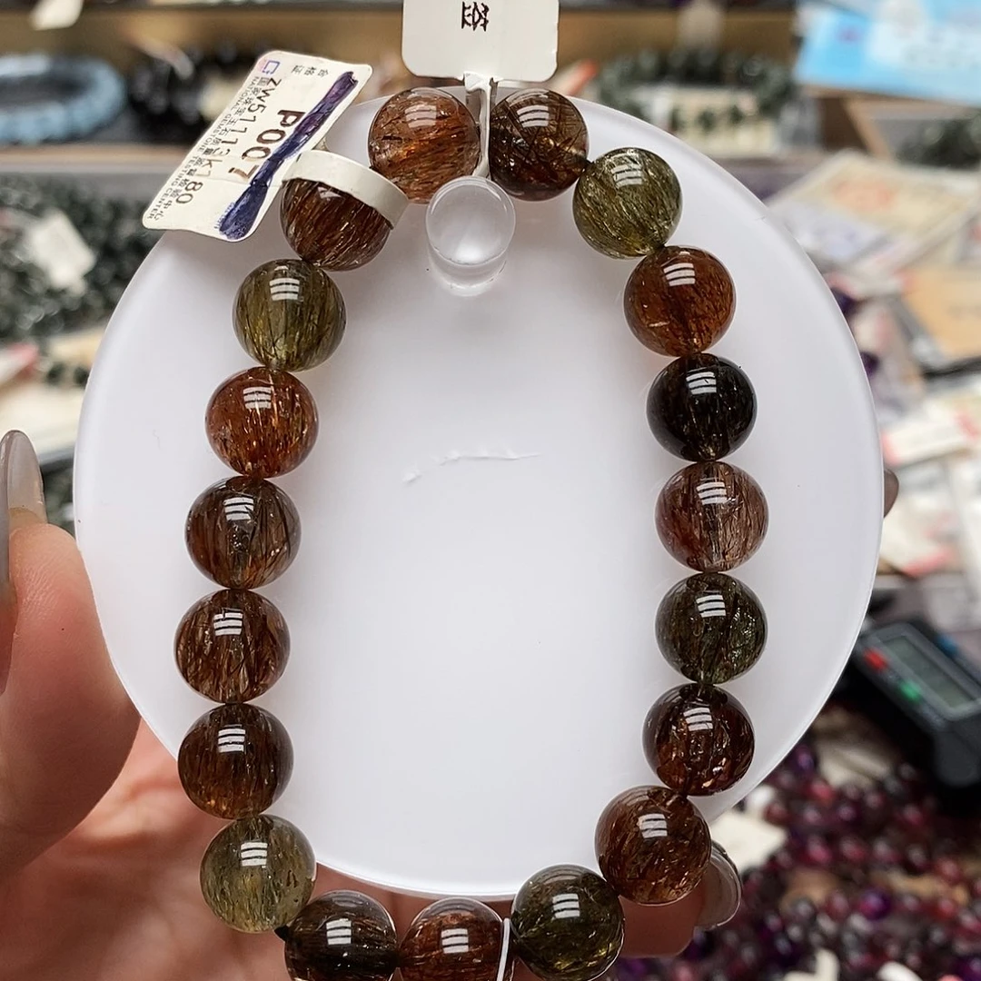 未镶嵌手链水晶p007黑金超10+