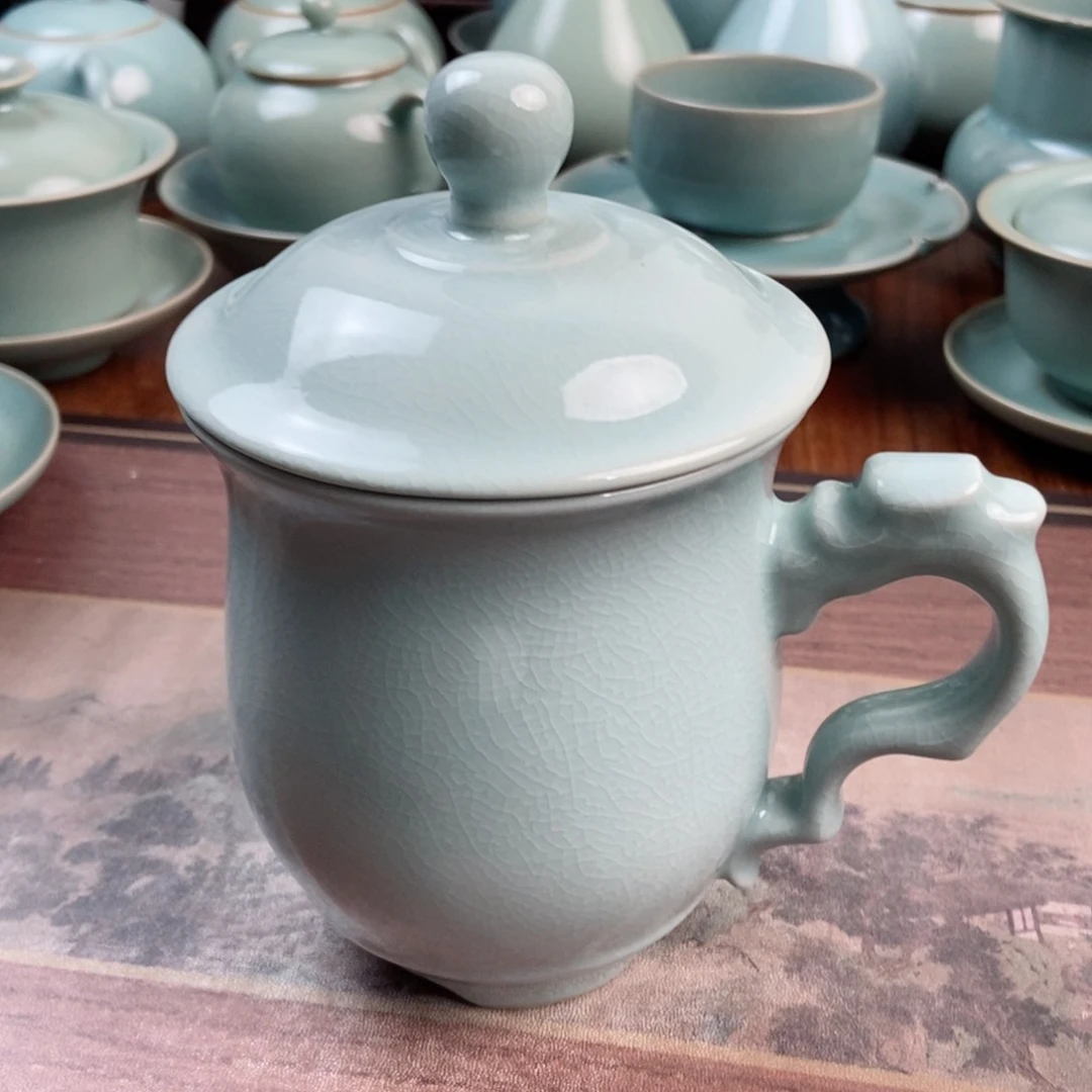 摆件陶原产地原矿汝瓷～茶器