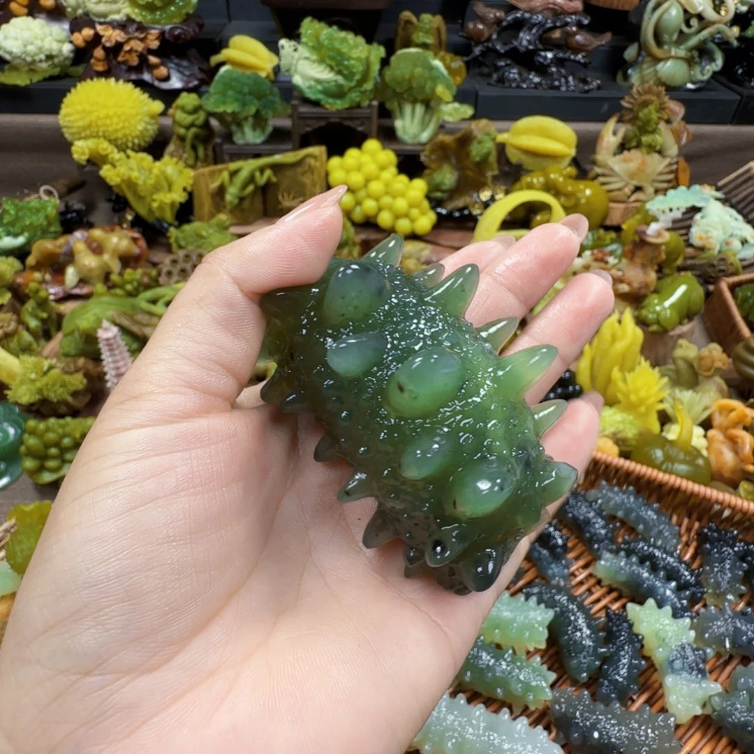 武***道蛇纹石玉未镶嵌玉石摆件