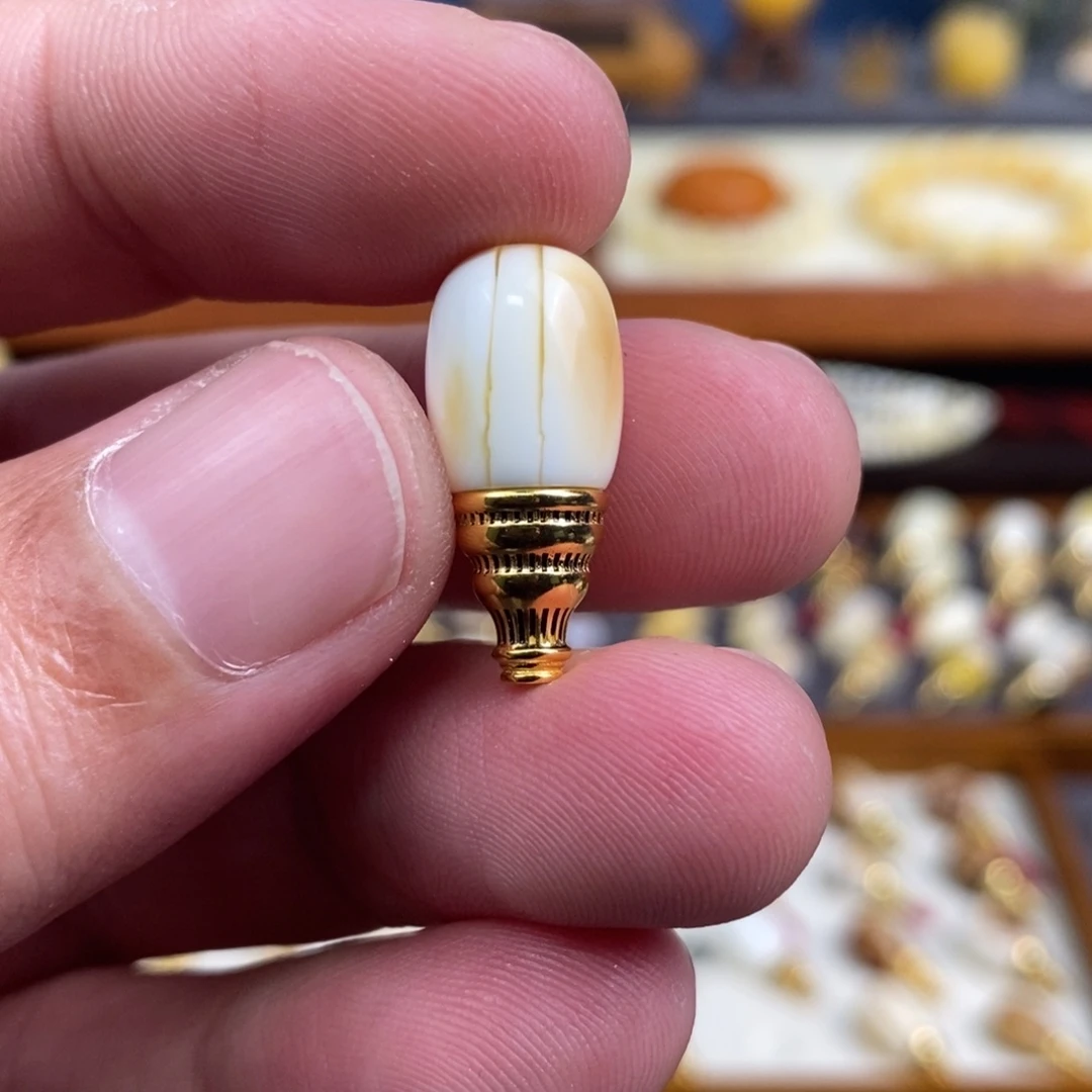 蜜蜡未镶嵌裸石配饰三通尺寸10