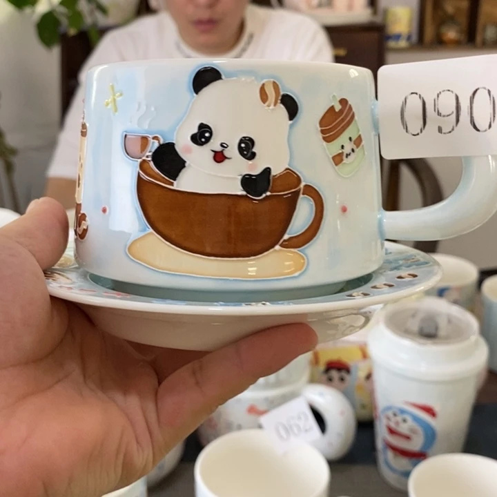 瓷片景德镇釉下彩手绘