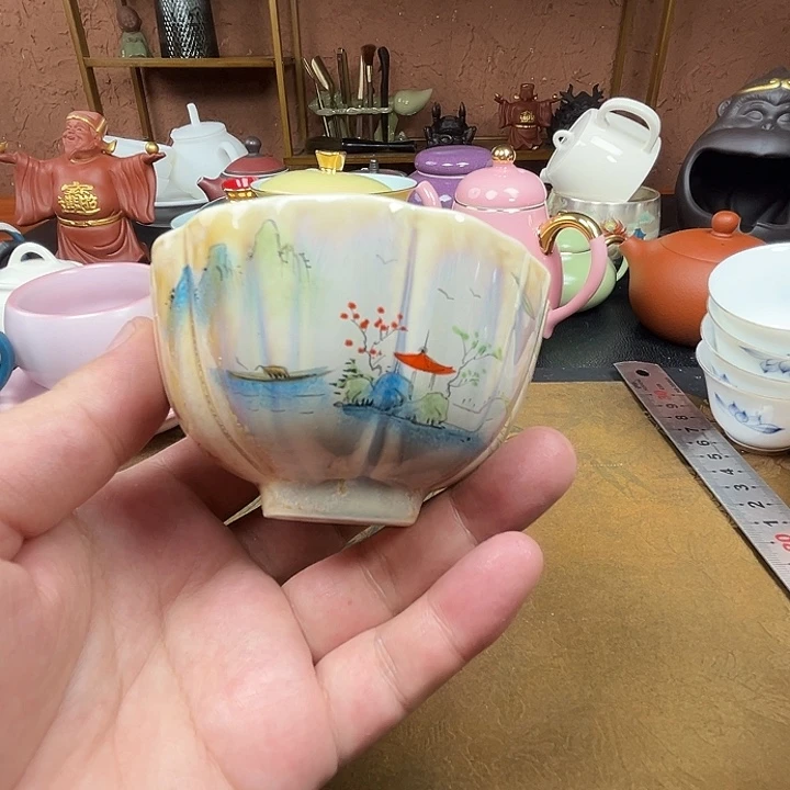 茶壶紫砂国宝窑制主人杯手绘