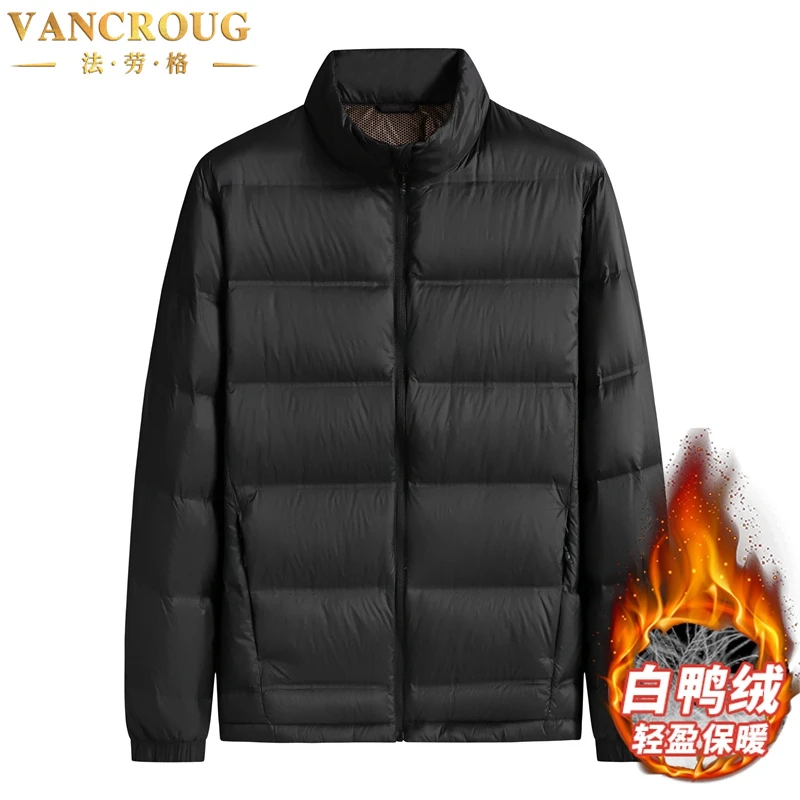 VANCROUG/法劳格羽绒服男士秋冬轻薄高级感立领休闲宽松保暖外套