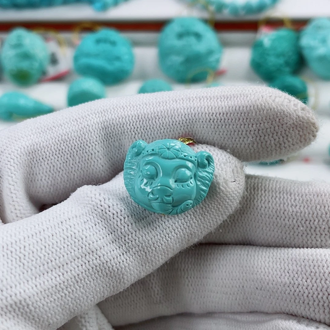 绿松石车挂未镶嵌