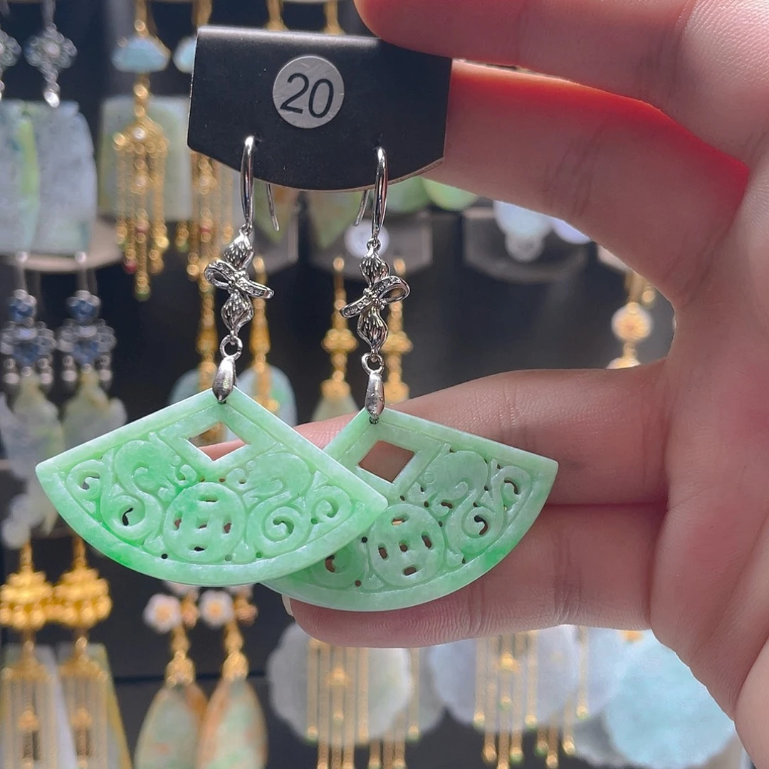 翡翠未镶嵌耳饰翡翠