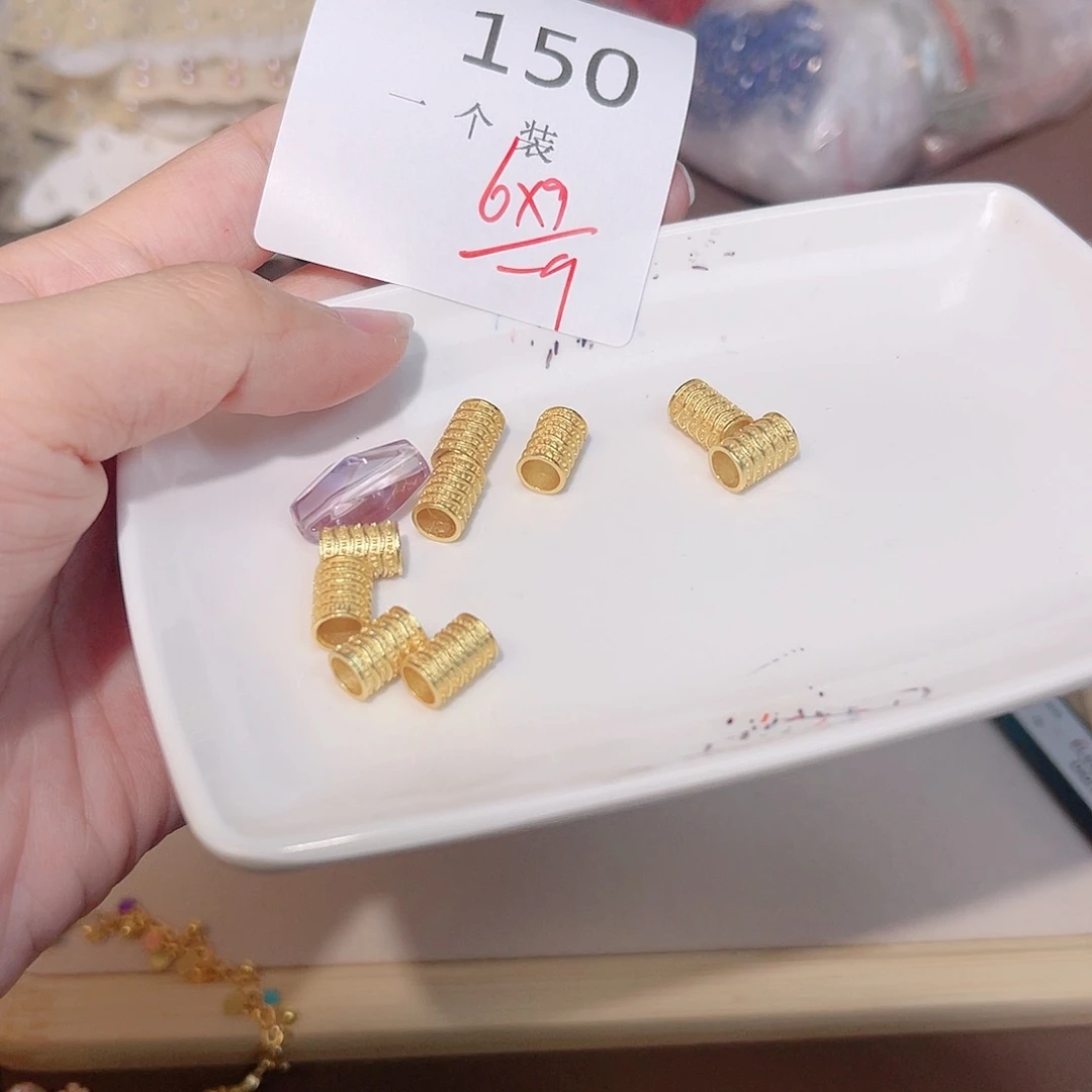 水晶珠宝半成品银S925镀金镶嵌150