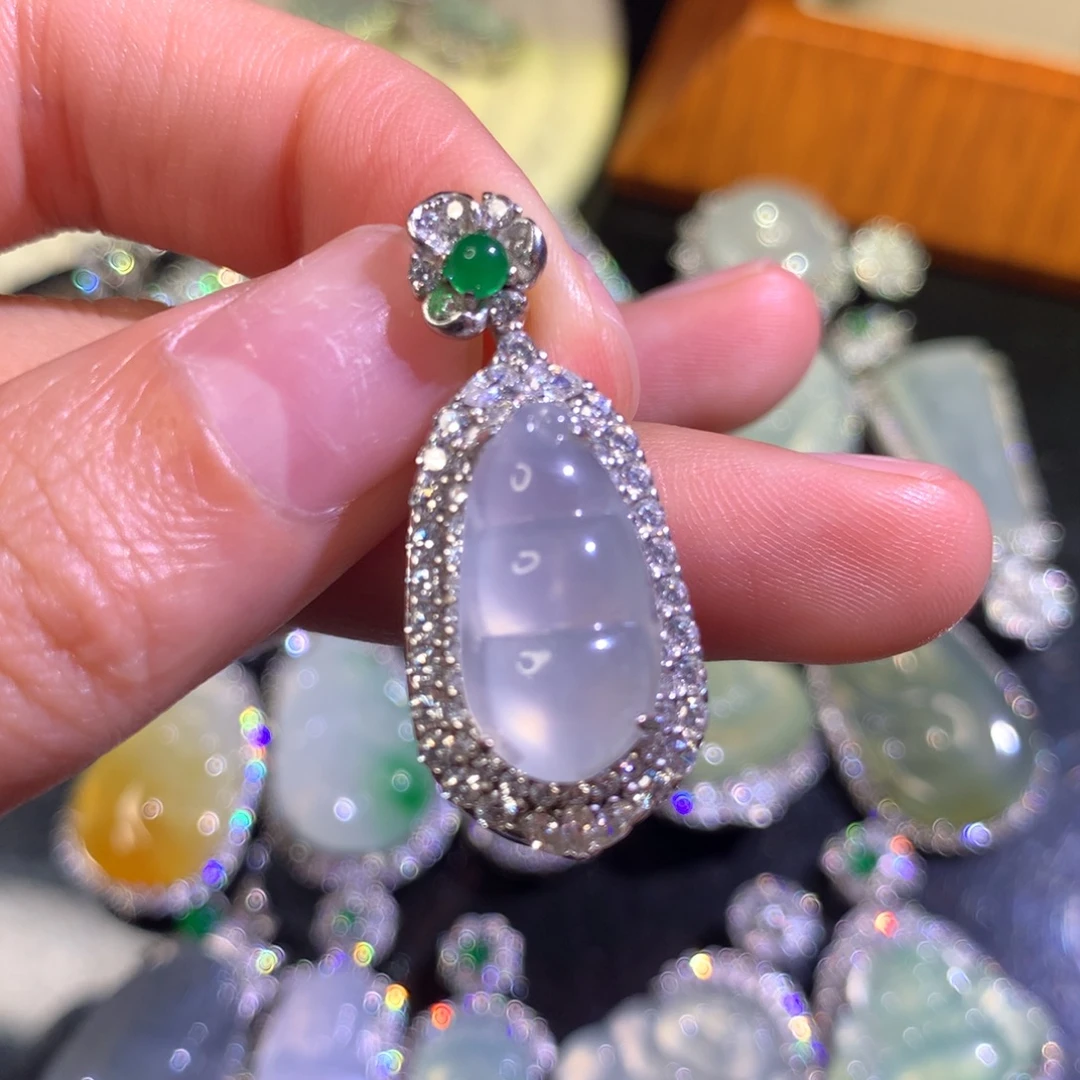 翡翠银S925镶嵌项链