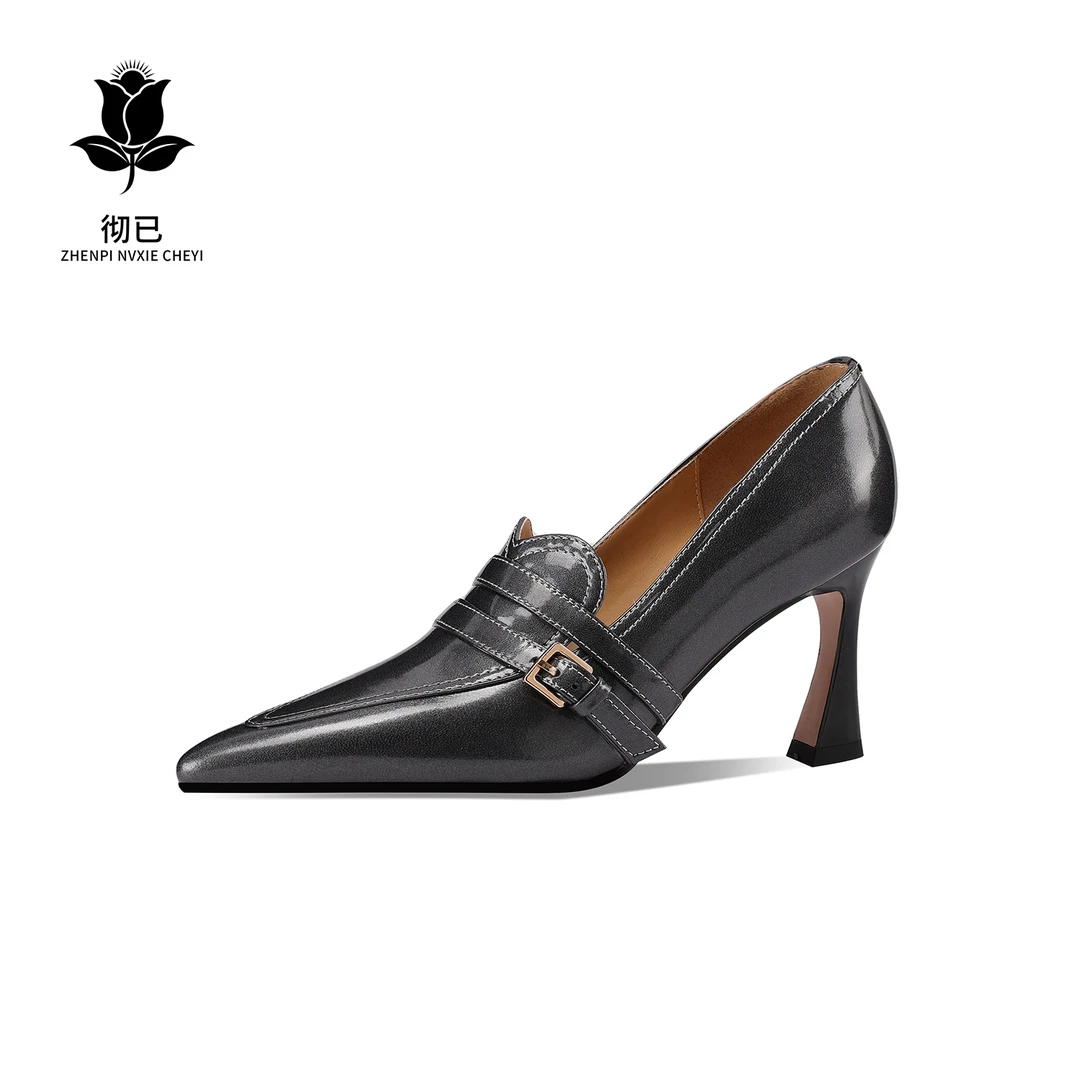 绝美单鞋女不累脚2025春秋季新款尖头真皮女式高跟鞋
