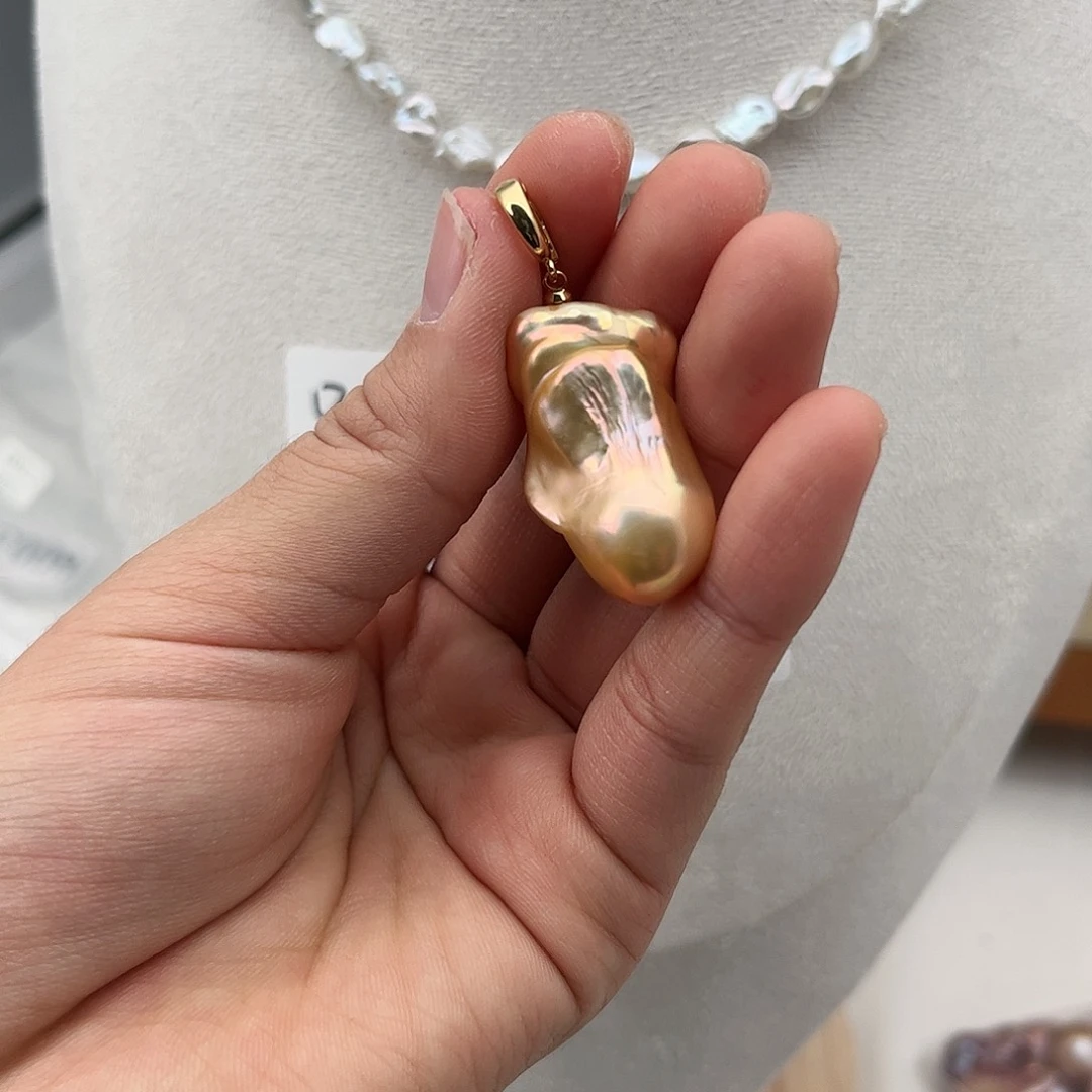 淡水珍珠吊坠(不含链)合金