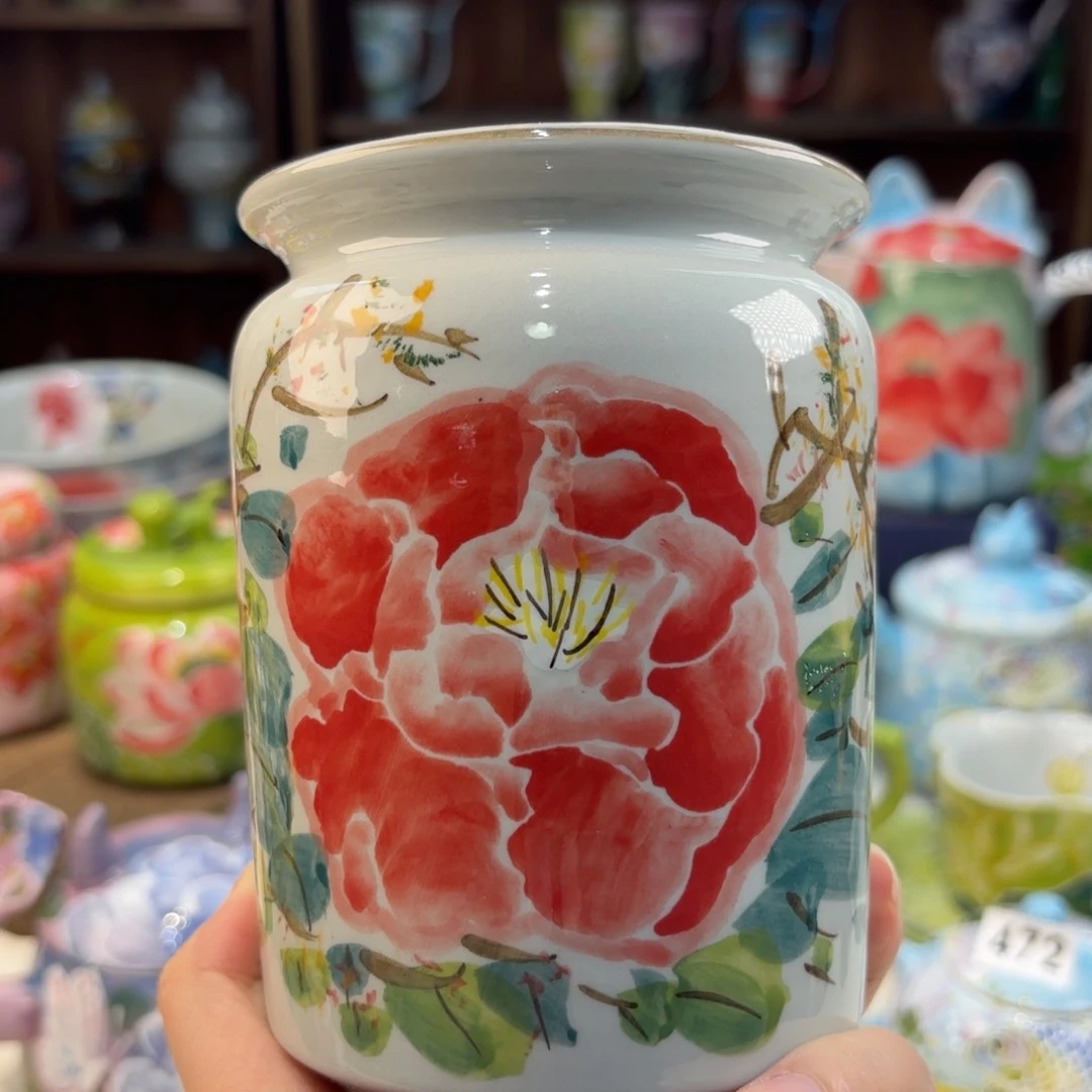 瓷片景德镇手绘高温釉下彩陶瓷茶具
