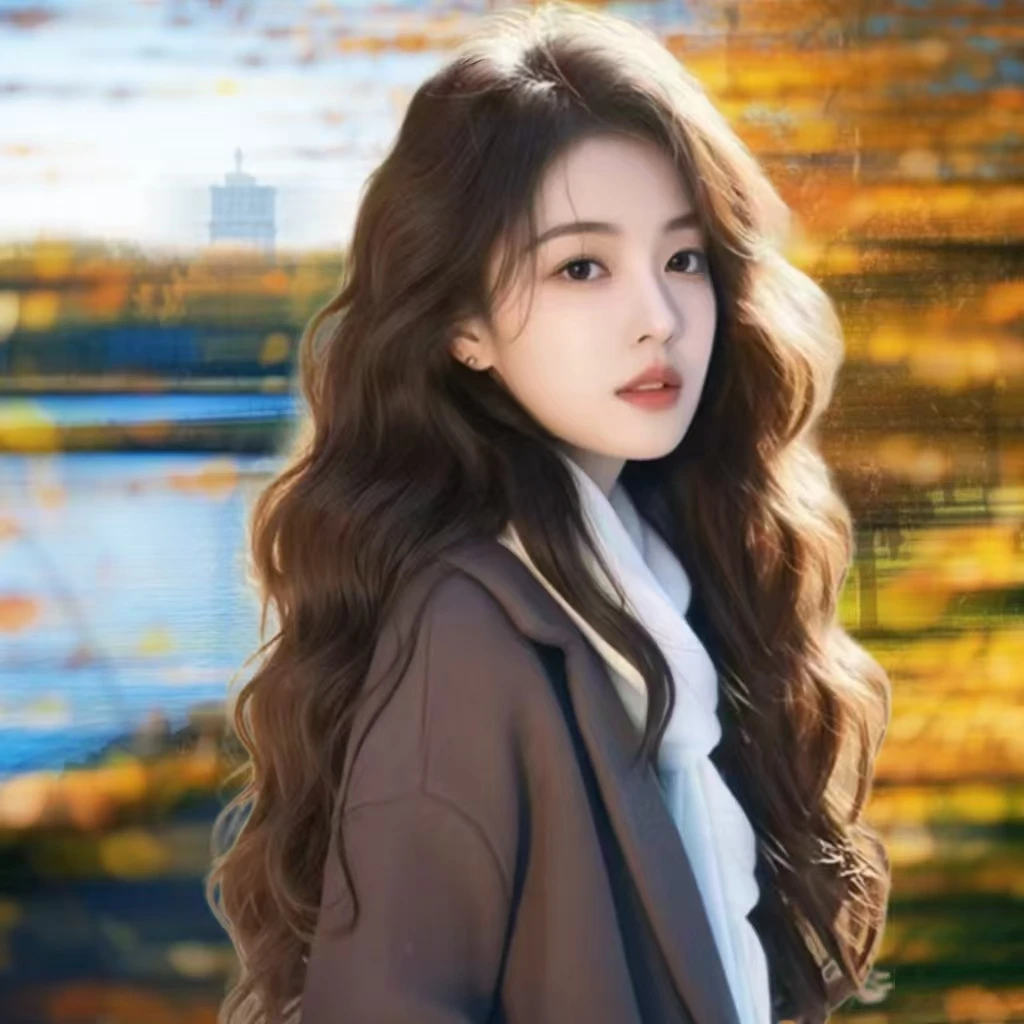 【椰子专属】水波纹不用戴发网的假发手织蕾丝混真发中分假发片