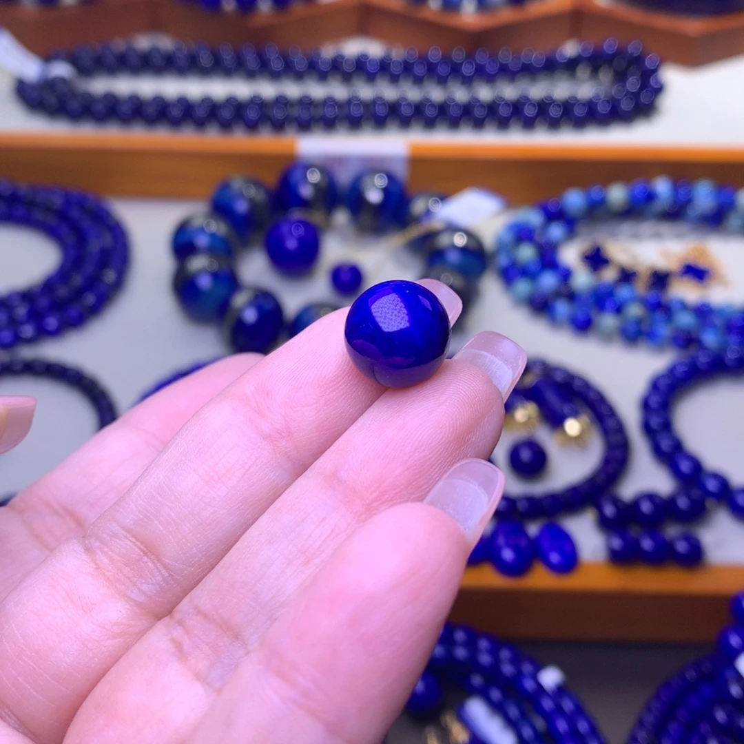 大***宙未镶嵌青金石单珠11.8m