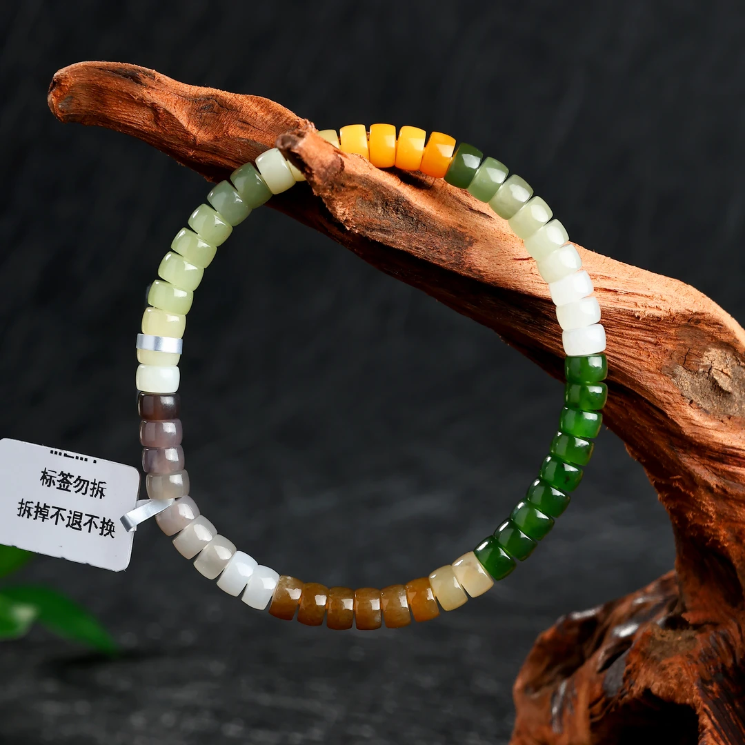 KJ-A1S1810和田玉直切DIY手串约6*7mm时尚单圈多宝多样性发一件