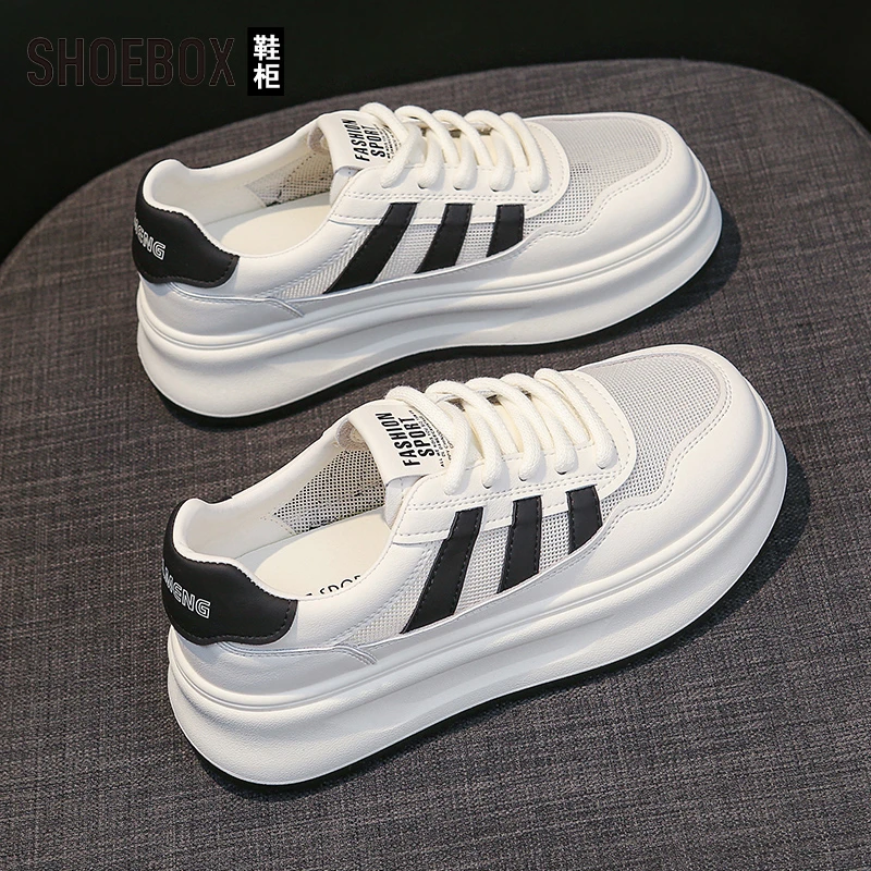 达芙妮集团旗下踩屎感单网小白鞋女2025夏季新款轻便运动休闲板鞋