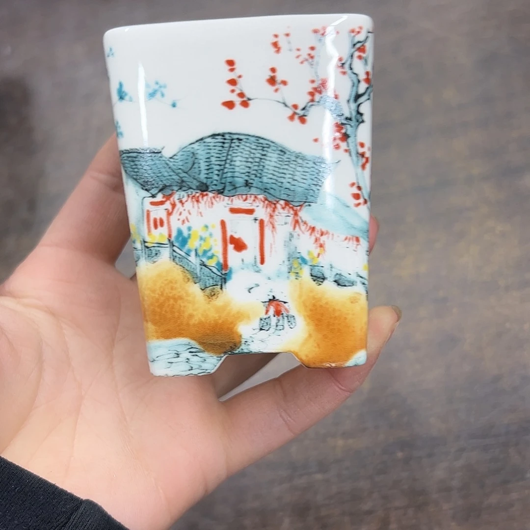 紫砂花盆711号微瑕6:7cm