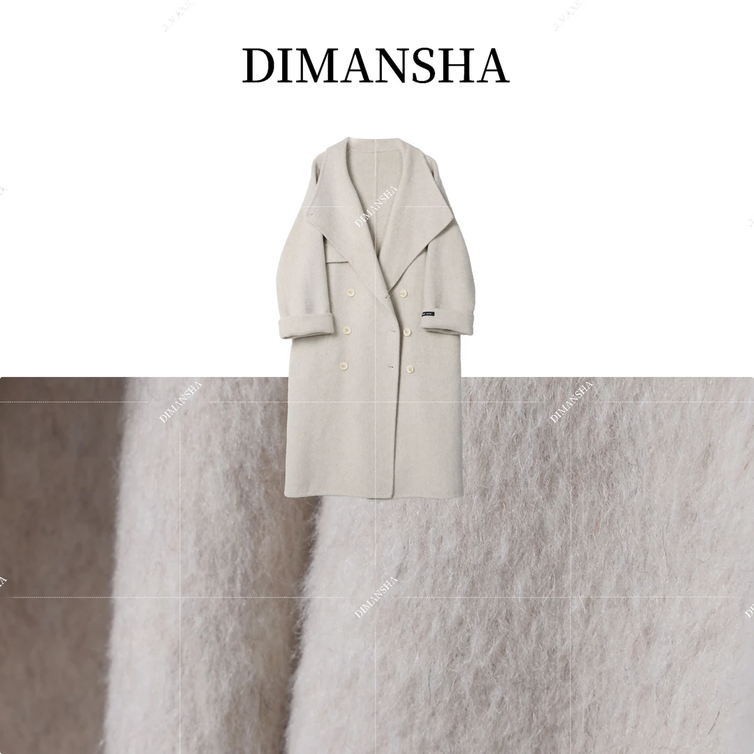 米莱jiaer/秋冬韩版时尚气质型百搭长款双面羊毛大衣24718