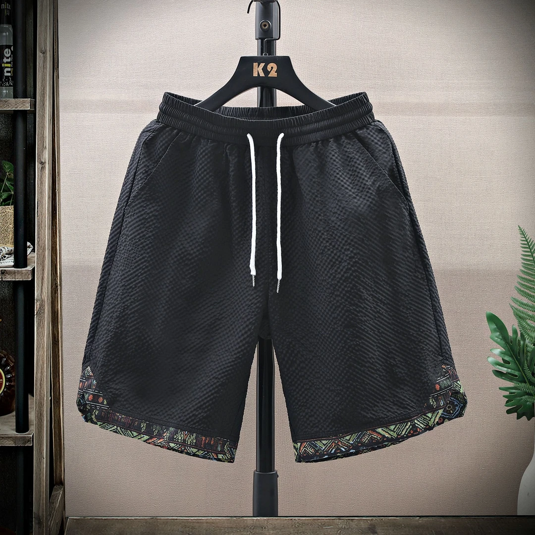 短裤男款夏季新款透气速干中裤潮牌百搭宽松薄款青年沙滩裤五分裤