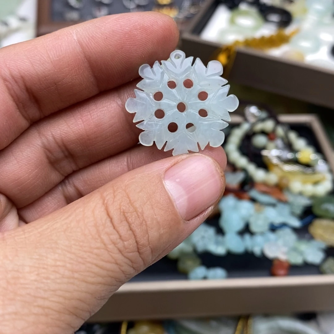 岫玉纯天然岫玉挂件戒指未镶嵌