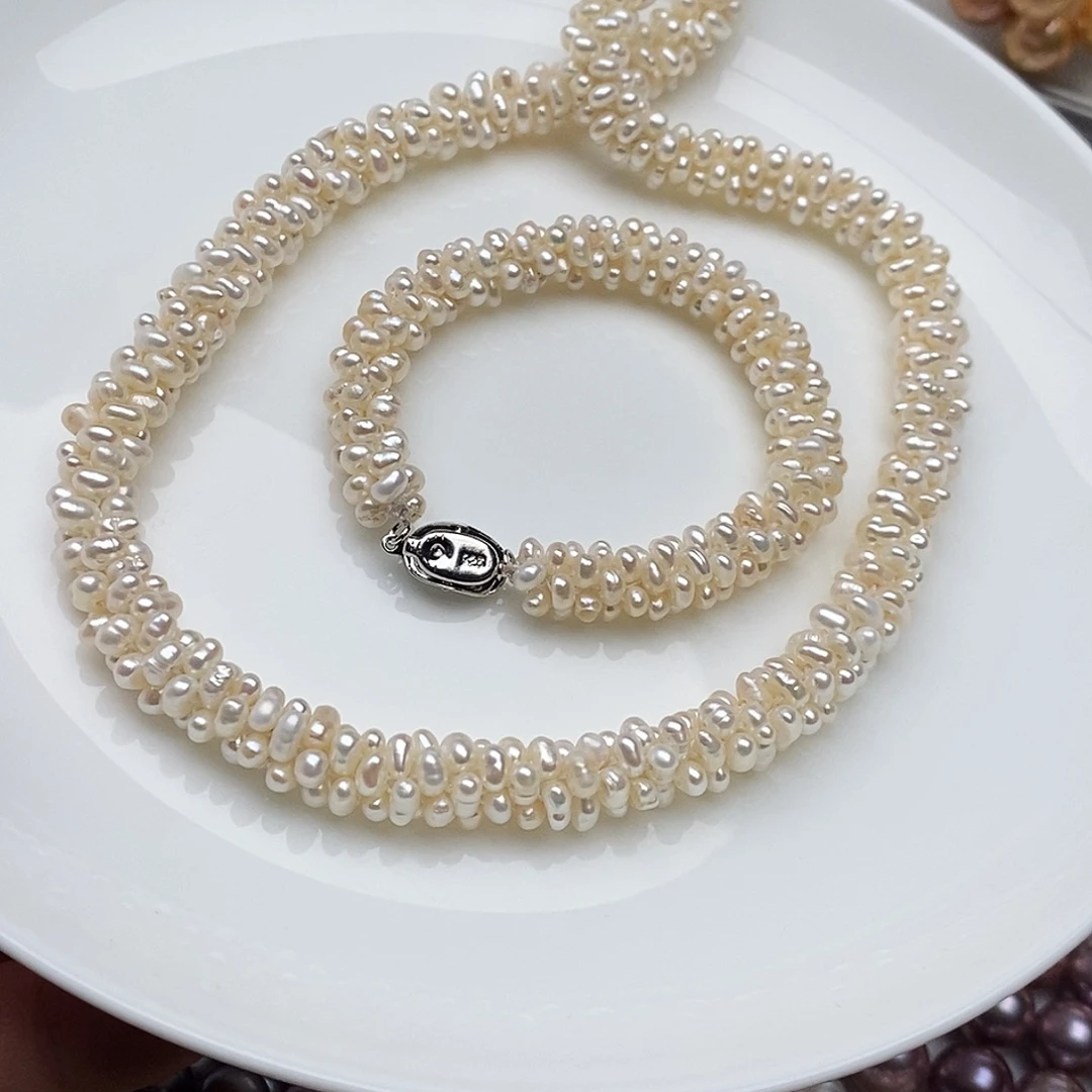淡水珍珠颈饰银S925镶嵌