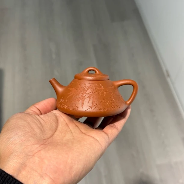 无添加 小煤窑朱泥 子冶石瓢 半手工 石瓢壶