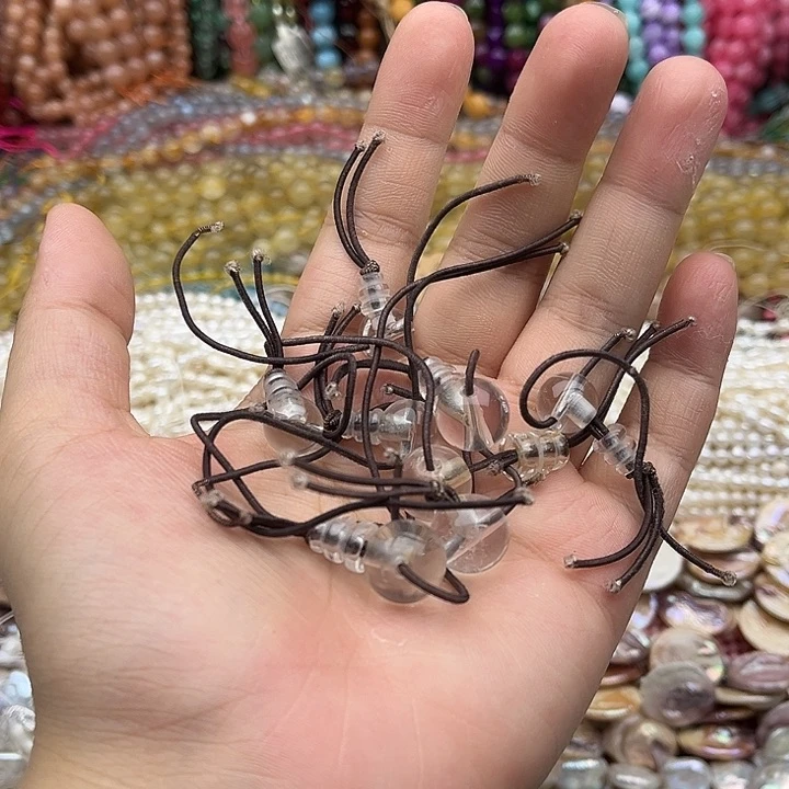 玛瑙/玉髓未镶嵌珠宝半成品5套10-13mm左右白水晶随机发
