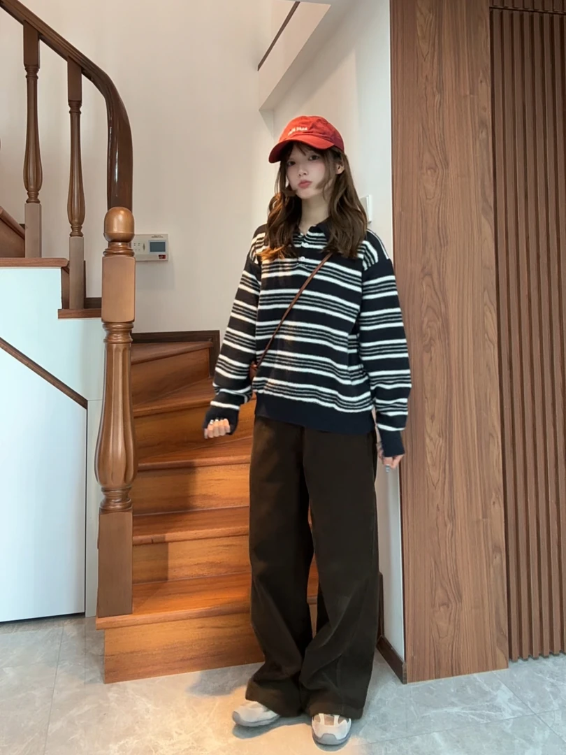 【小小椰】百搭美拉德色系慵懒休闲裤灯芯绒加绒裤子秋冬YT1605