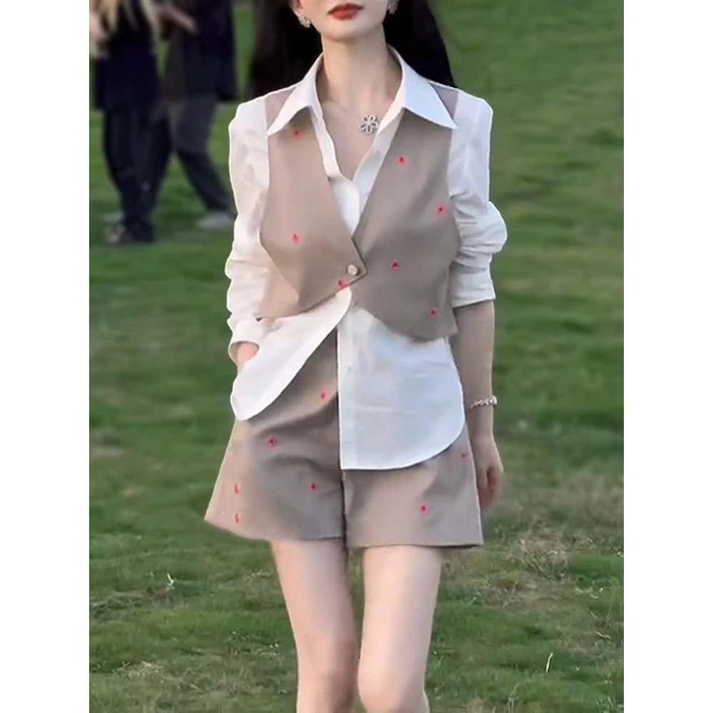 假两件上衣+刺绣短裤（分开购买）JYFMYJ38 072518