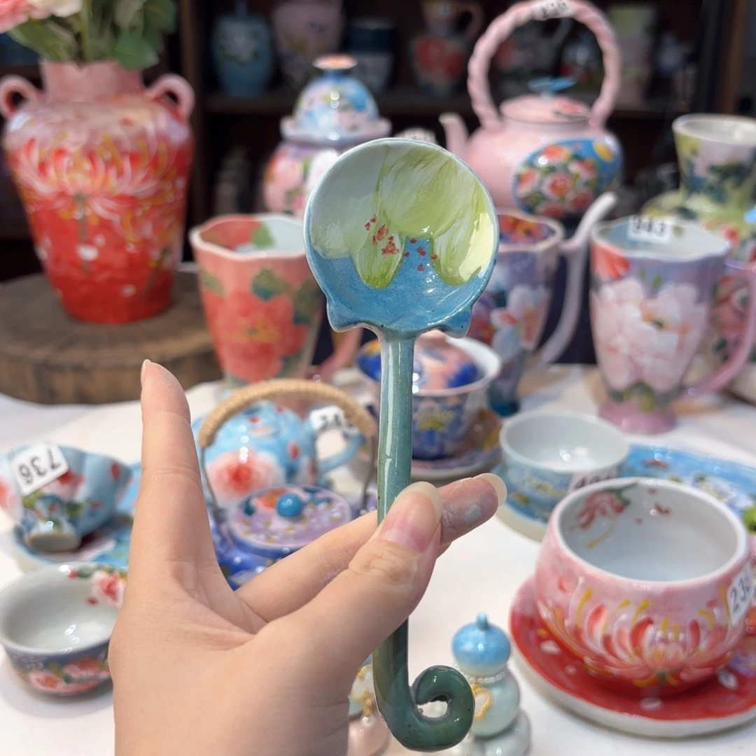 景德镇手绘高温釉下彩陶瓷茶具