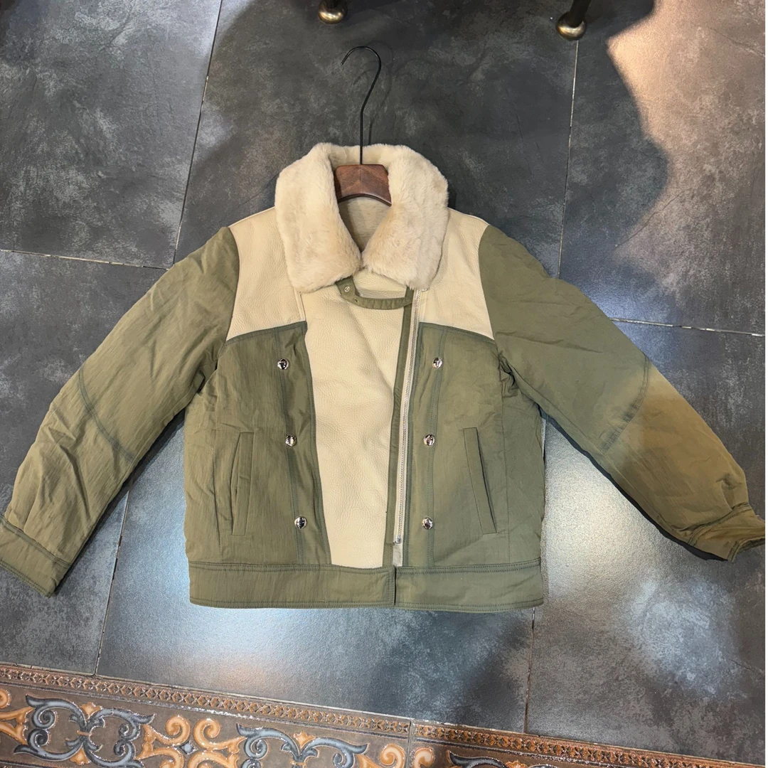 【CY】 85022-E 2024冬季新款时尚鹅绒服配皮毛一体外套