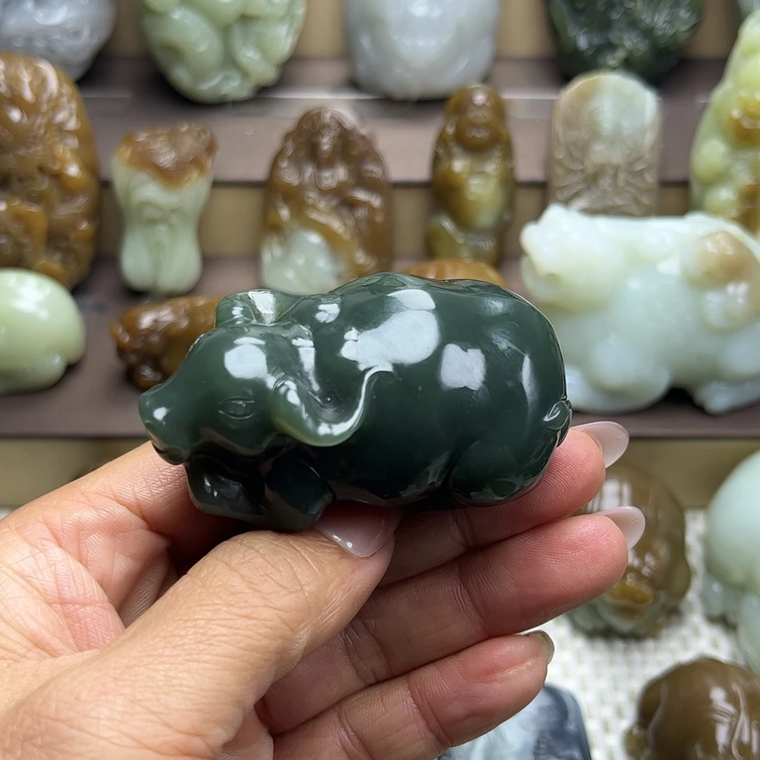 和田玉未镶嵌挂件