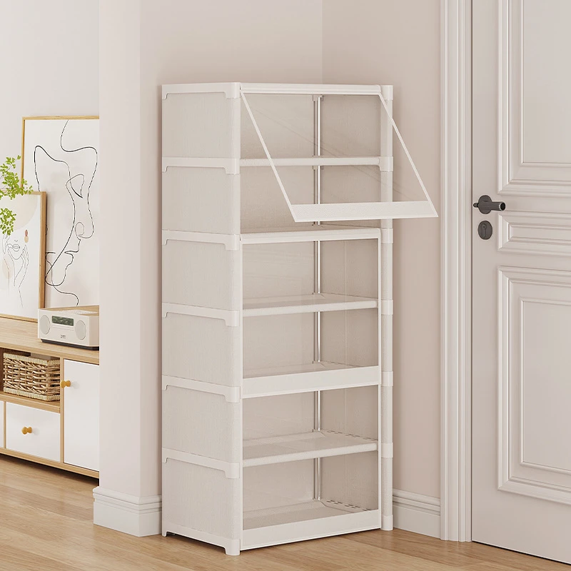 全国包邮透明防尘鞋柜多层入户家用落地鞋架门口置物架加厚耐用简