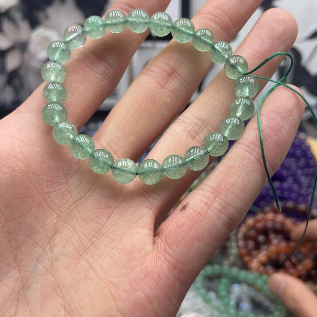 水晶手链未镶嵌绿草莓晶