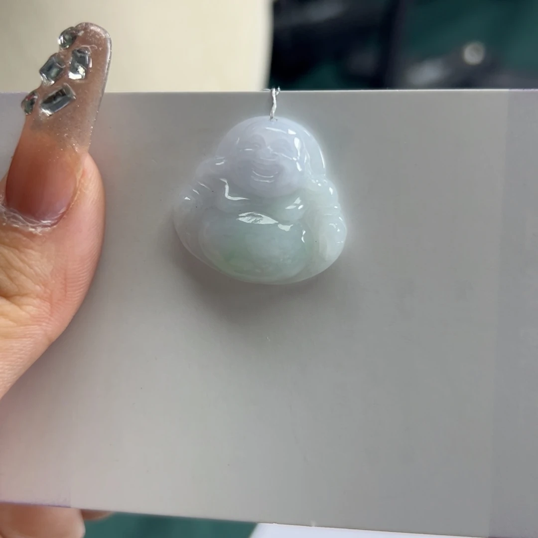 翡翠颈饰未镶嵌天然翡翠佛公项坠