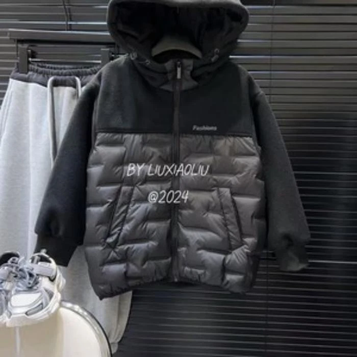 杭州六小六正版 BY LIUXIAOLIU冬季儿童奥粒绒拼接羽绒服12573