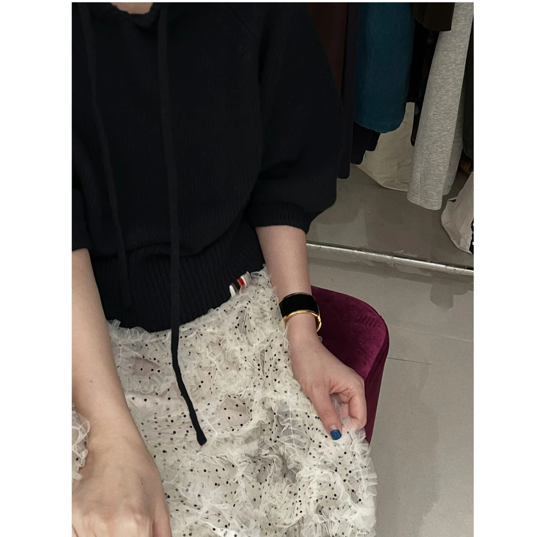 连帽半袖毛衣 J24M136