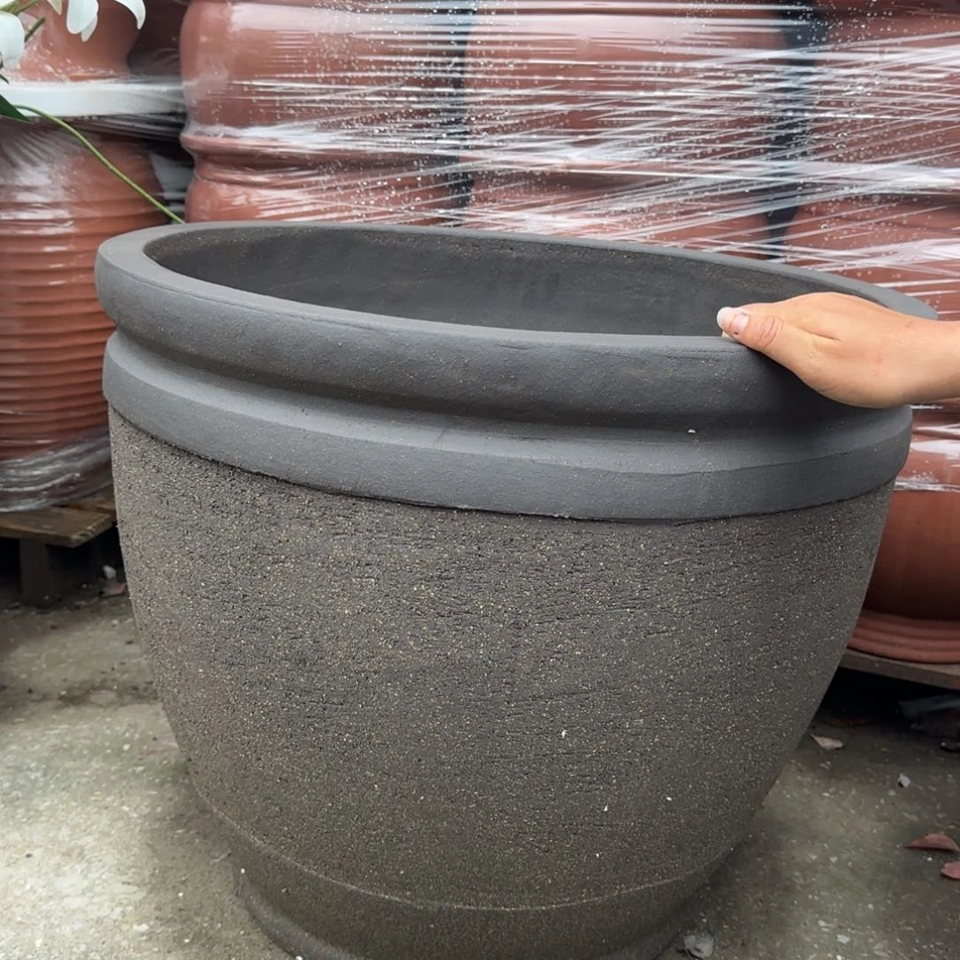 花盆紫砂口60高52宜兴粗陶粗糙正常