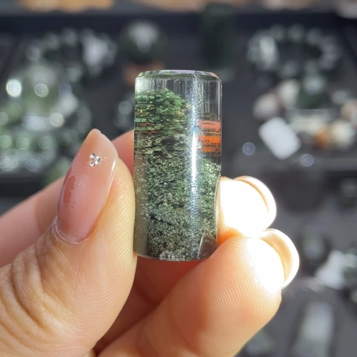 颈饰未镶嵌水晶绿幽灵吊坠定制