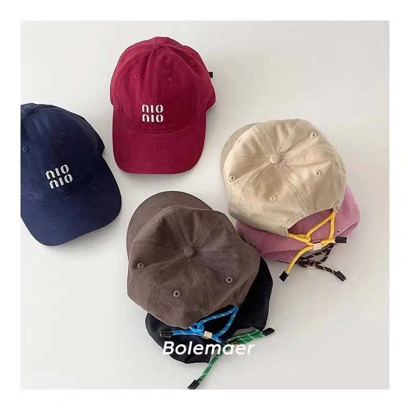 儿童鸭舌帽春秋季洋气小字母刺绣帽子潮童宝宝秋天出游棒球帽潮酷