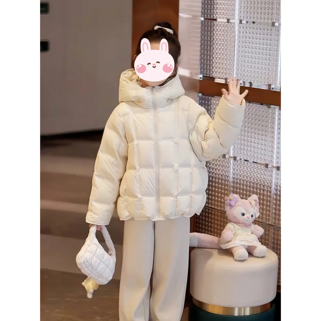 女童羽绒服2025新款洋气儿童冬季加厚保暖外套中大童女孩冬装上衣