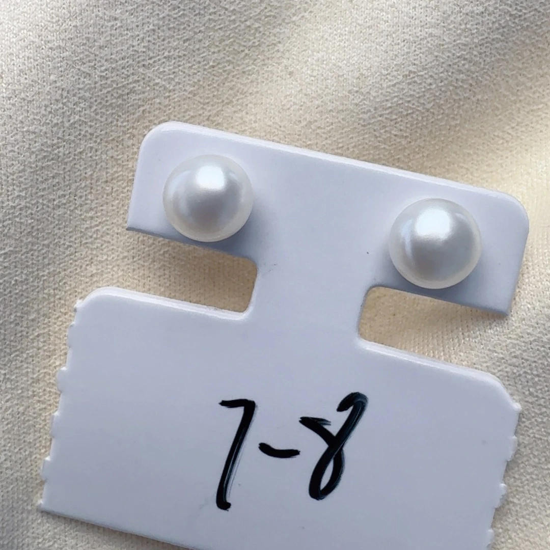 银S925镶嵌耳饰淡水珍珠@@wx002