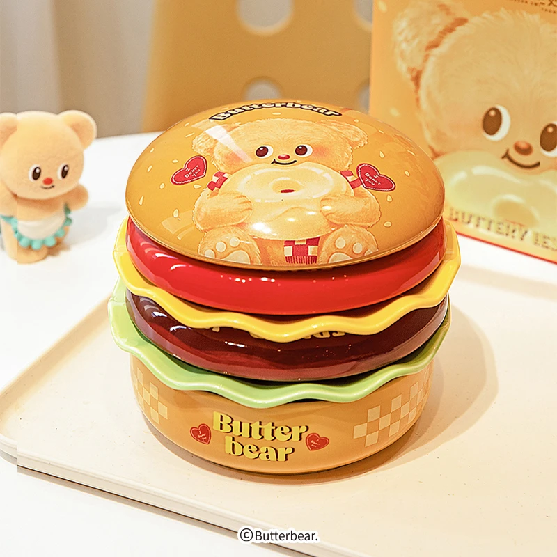 【摩登主妇&黄油小熊】网红汉堡包餐具套装碗碟个性盘子生日礼物