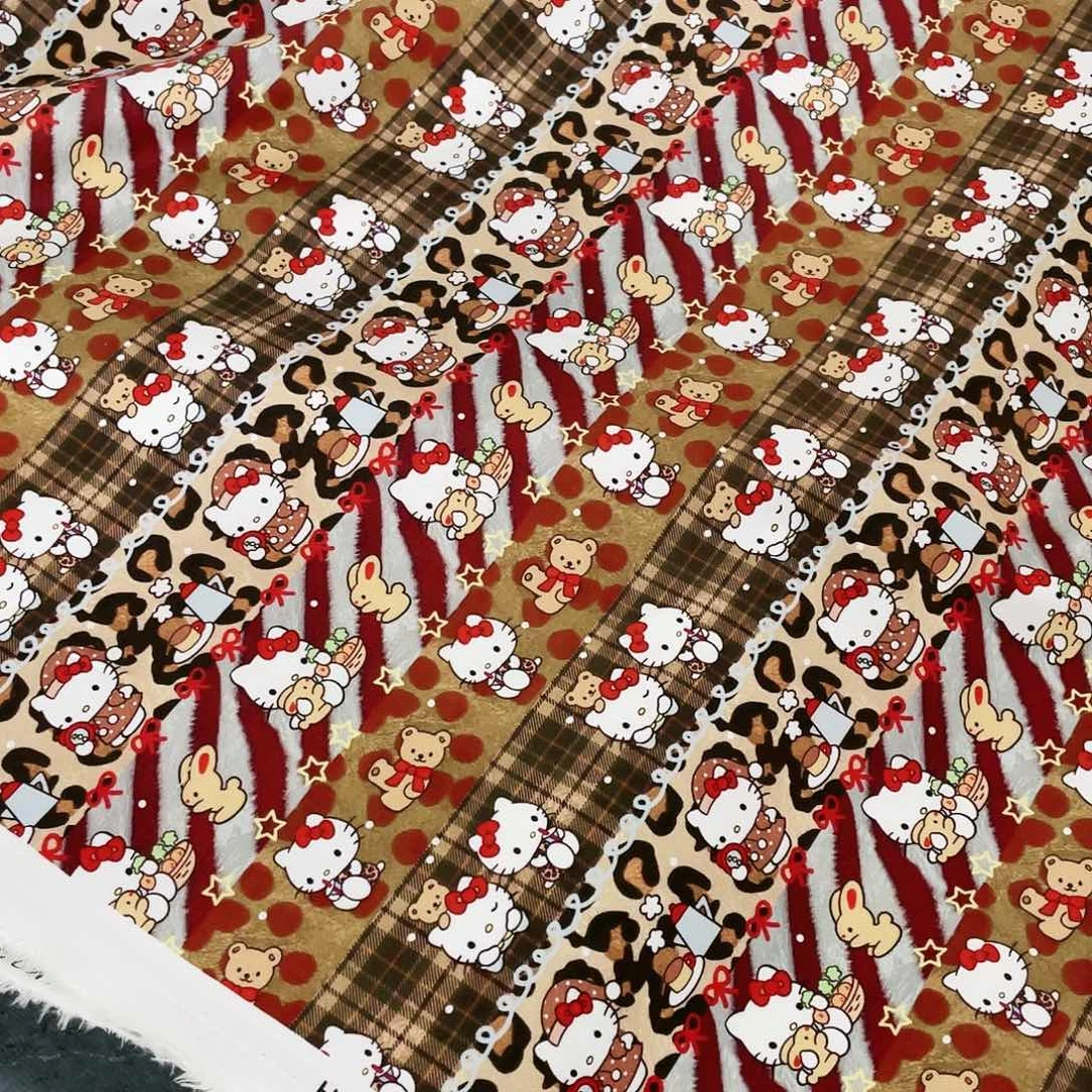 一米价纯棉双层府绸1.45米宽果子布艺地卷