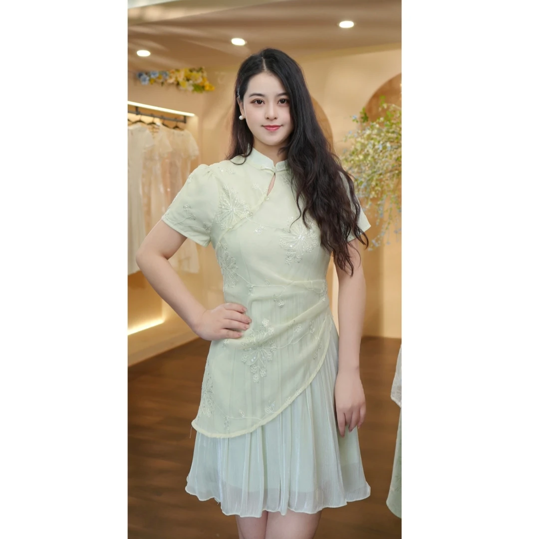 冰冰定制-177（薄荷晨风 ）连衣裙DMP360-XX