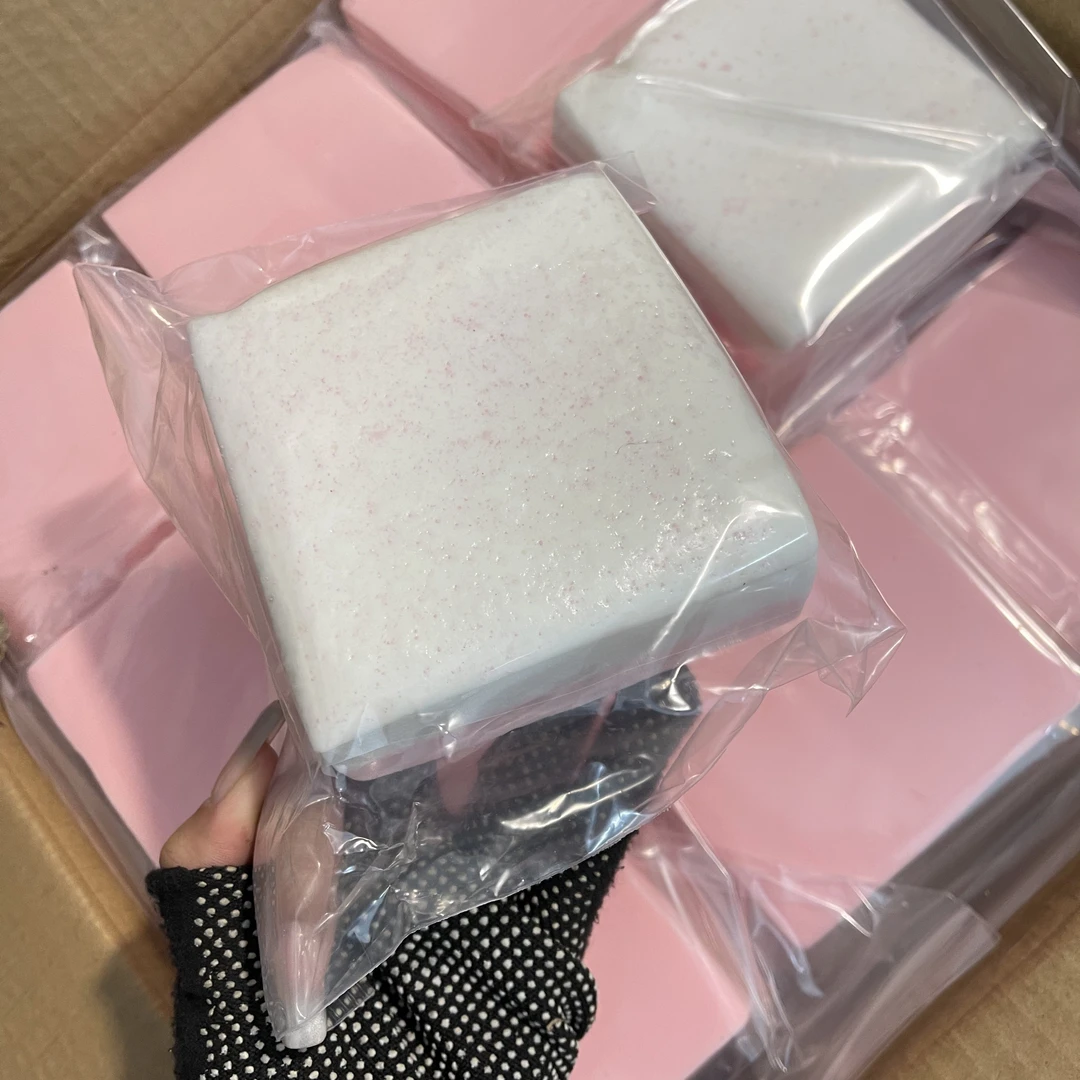 粉白黏黏吐司慢回弹 超级松软捏捏乐夏天 回弹偏快默认有瑕疵玩具