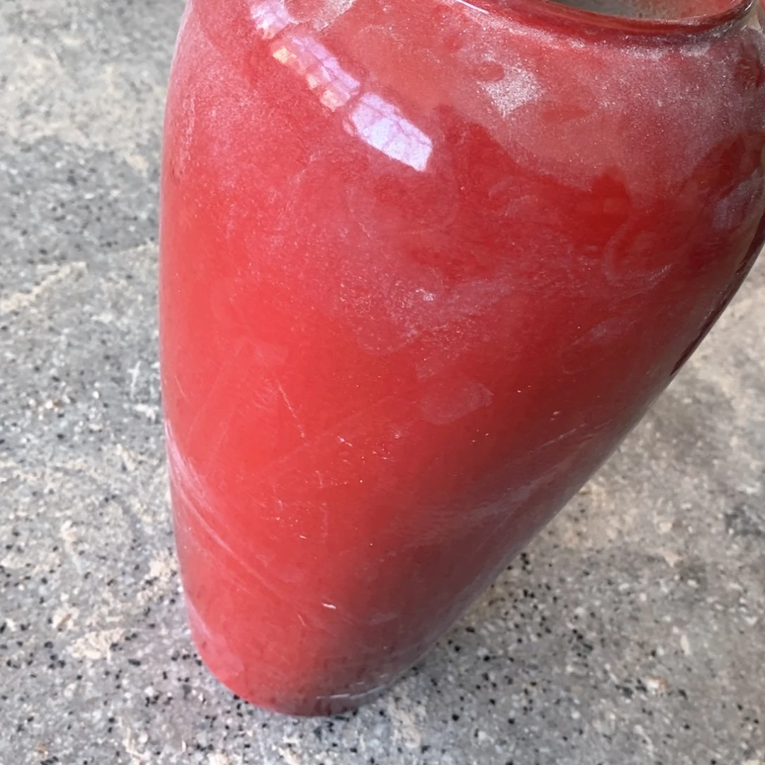 大红瑕疵高33厘米口9厘米