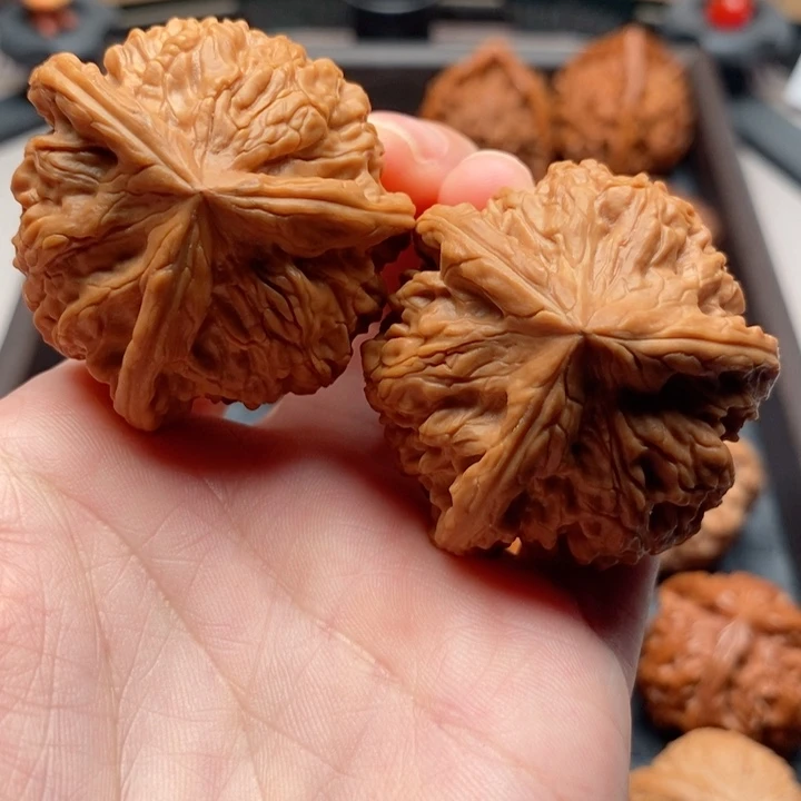 文玩核桃把件御龙粗筋三棱
