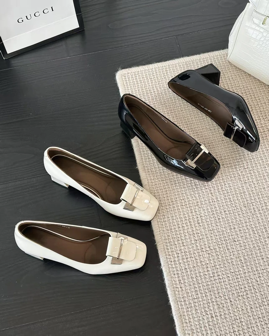 0409-97   女士低跟时尚气质百搭单鞋   LBR 51112