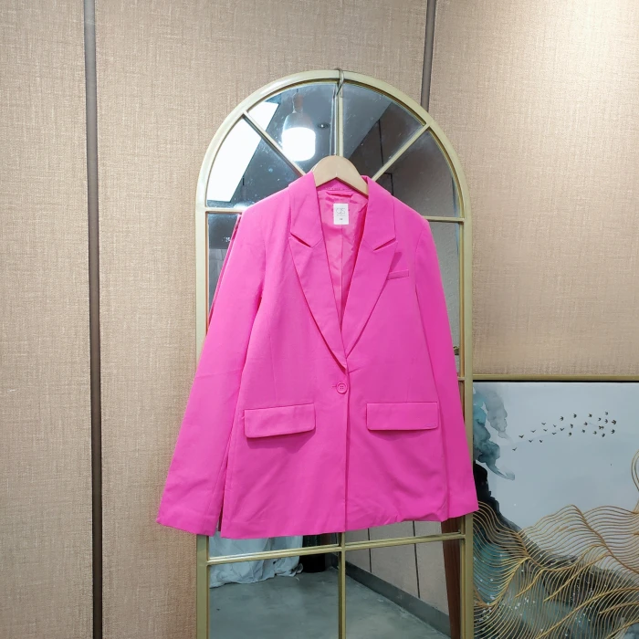 JU109孕妇玫红色西装外套